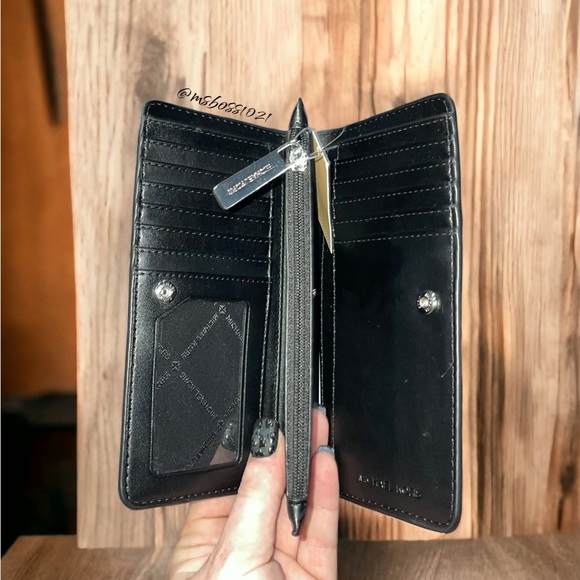 Michael Kors Lynn Large Satchel + Lg Tz Wallet in Black NWT - Picture 6 of 8